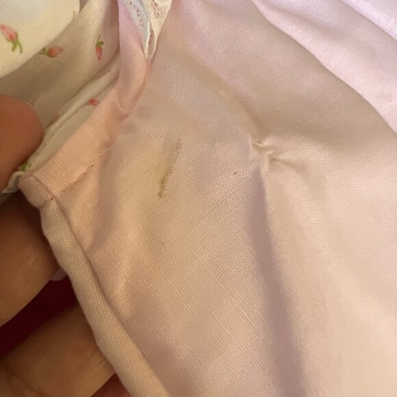 Vintage Permanent Press Baby Dress Pink With Flowers Underdress Ruffles 6-9M - Picture 8 of 8